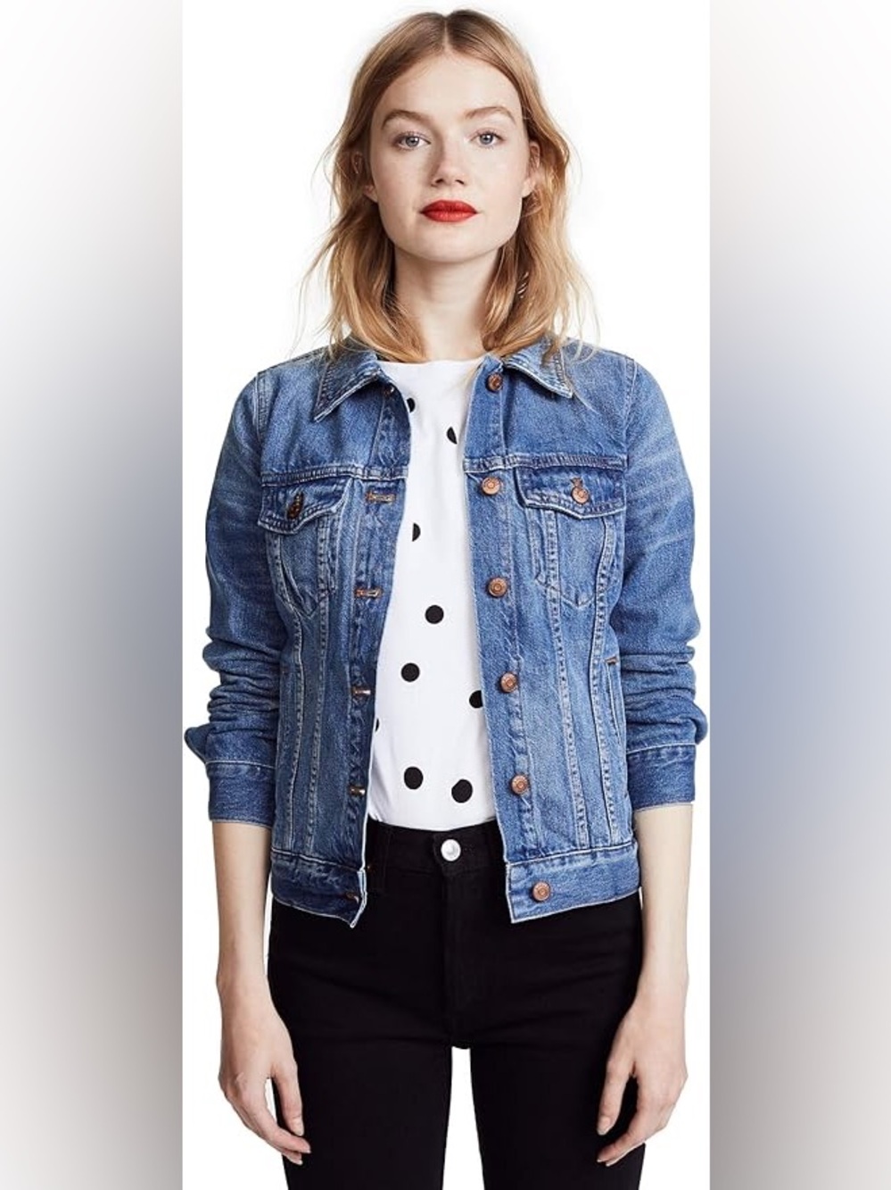 Madewell The Jean Jacket in Blue Pinter Wash - Size S - Picture 2 of 12